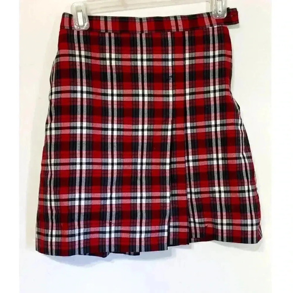 SchoolBelles plaid uniform skirt with pockets shorts under juniors size 6 or‎ 26 - Picture 1 of 5